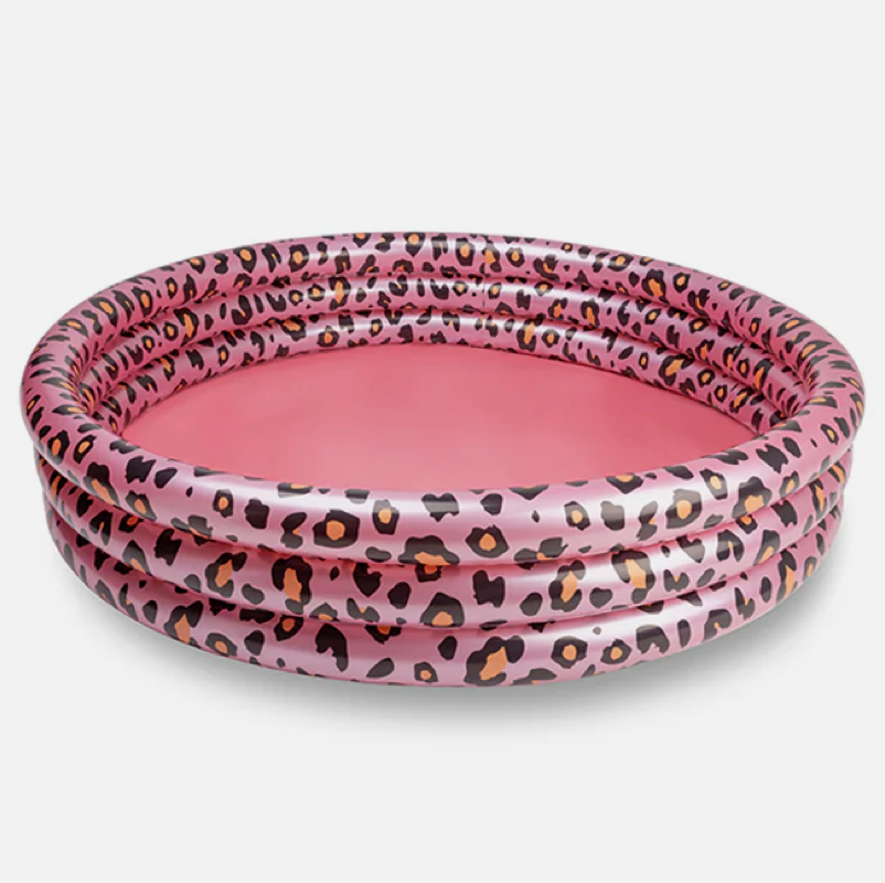 Rond opblaasbaar zwembad van Swim Essentials met trendy print – geschikt voor kinderen vanaf 3 jaar