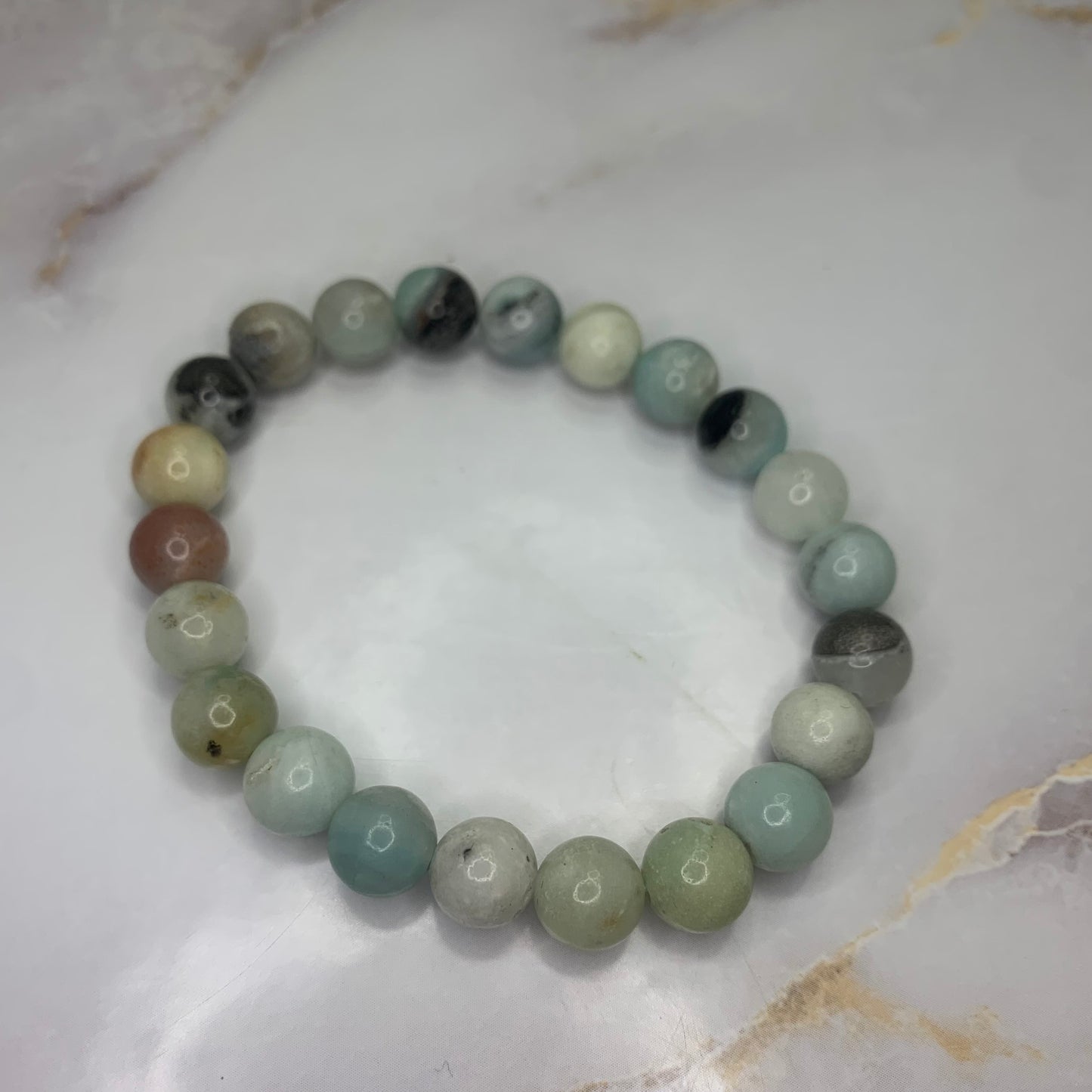 amazoniet kogelarmband 8mm