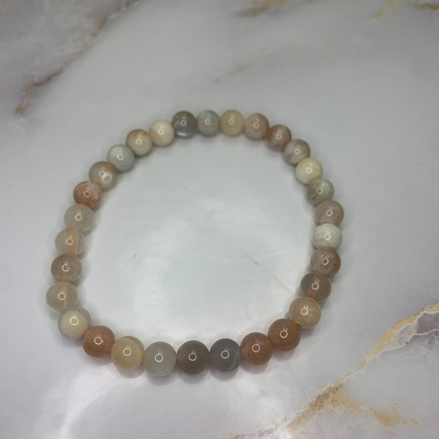 Kogel edelsteen armband met ronde kralen – natuurlijke kristallen armband in verschillende maten