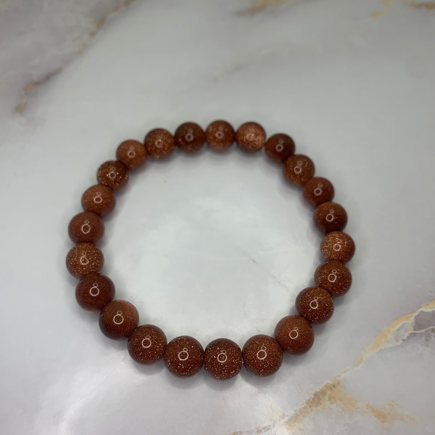 rode goudsteen 8mm kogelarmband