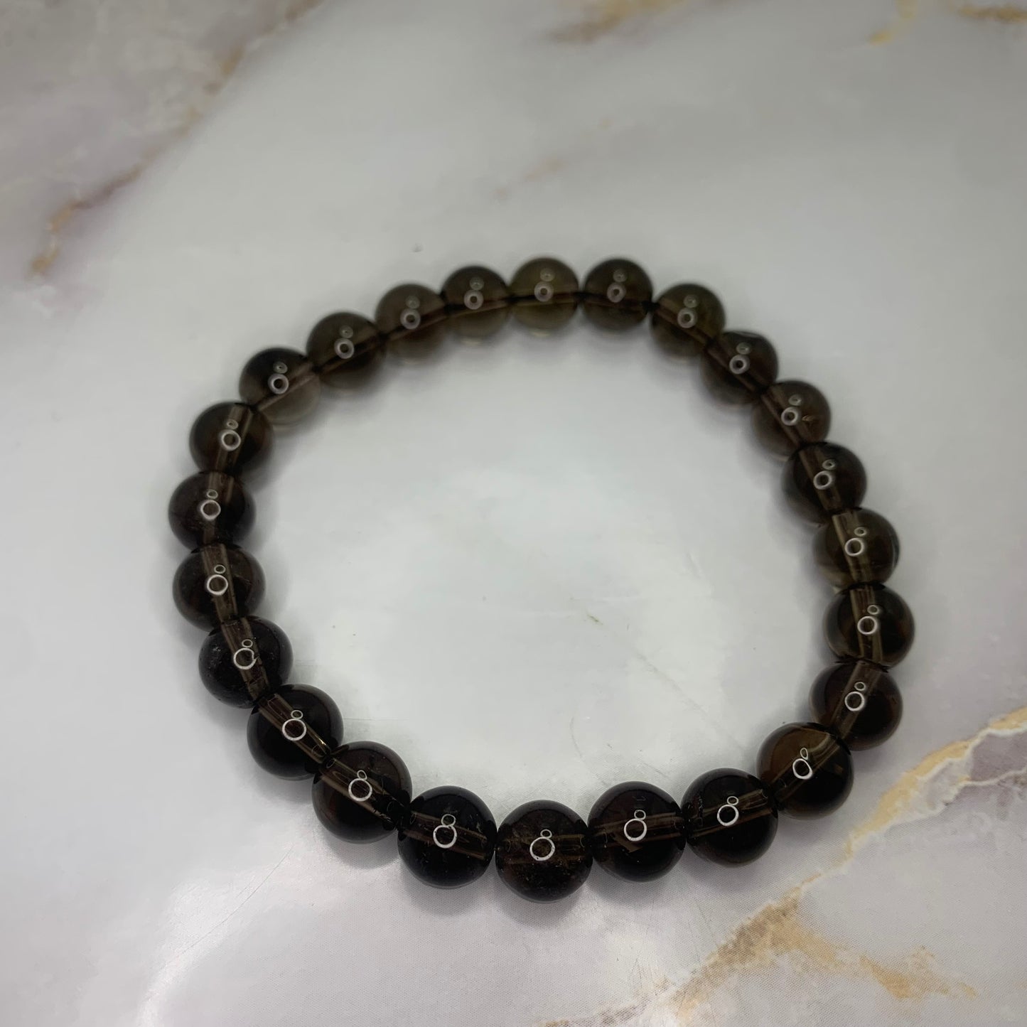 Rookkwarts 8 mm kogel armband