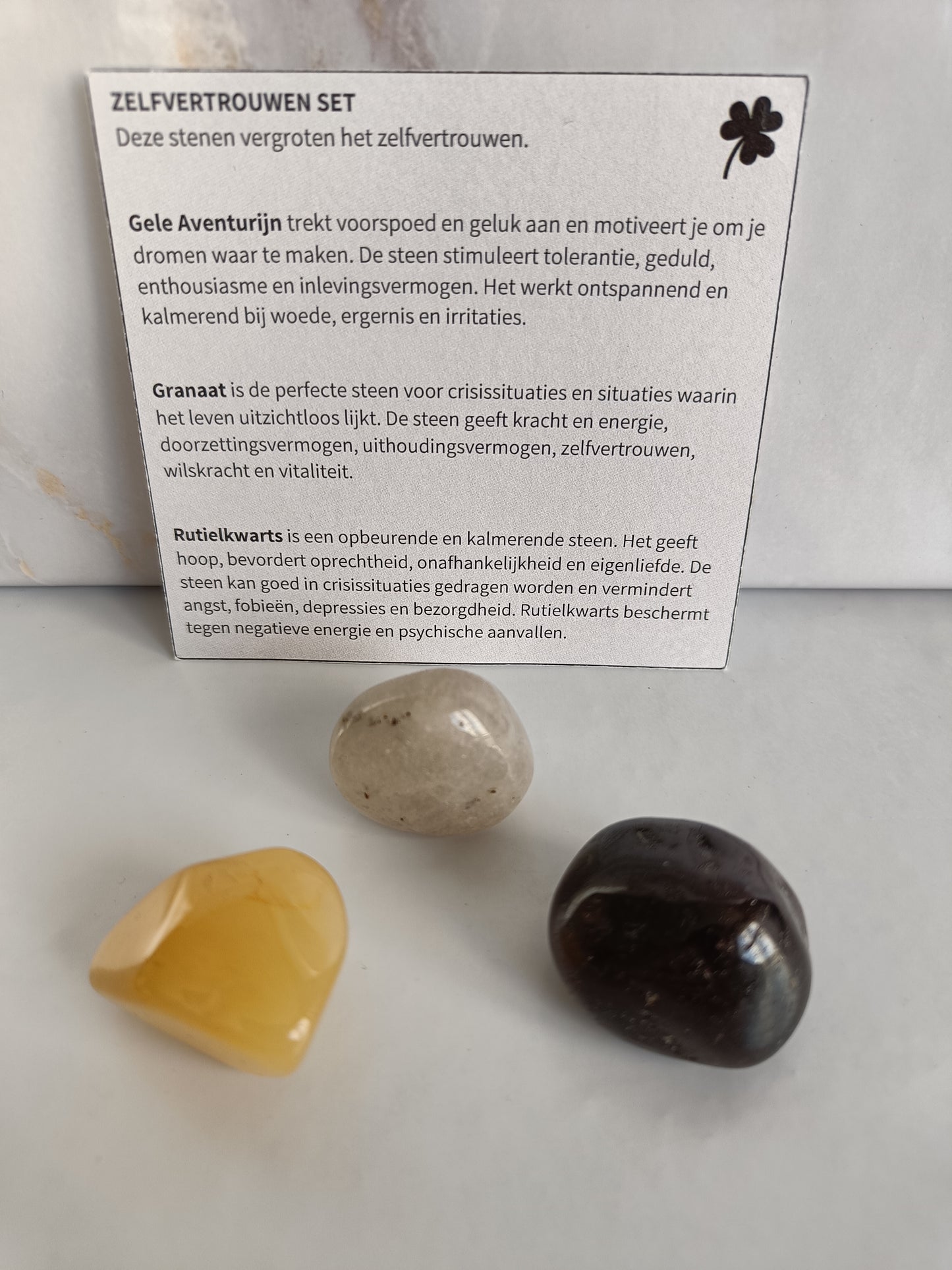 set zelfvertrouwen kaartje