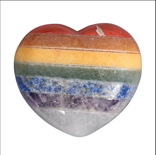 Chakra edelsteen set met 7 stenen – rood jaspis, carneool, tijgeroog, aventurijn, sodaliet, amethist en bergkristal