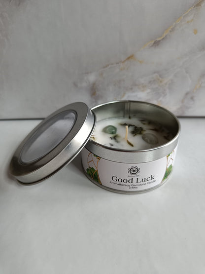 GoodLuckkaars groene aventurijn patchoeli