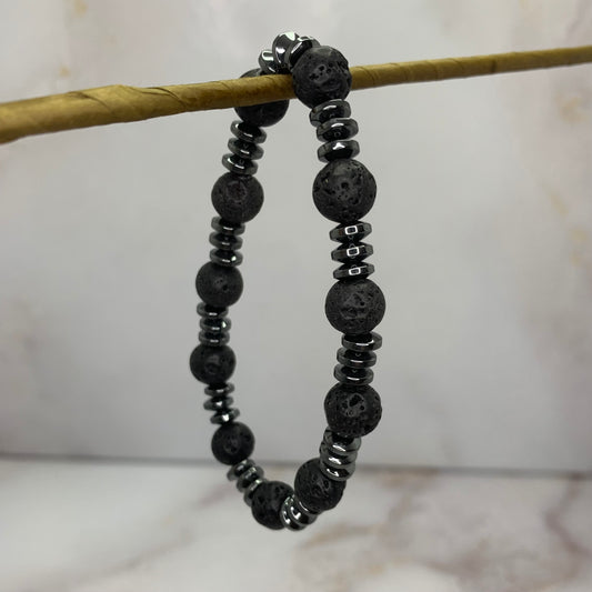 Lavasteen Armband – Aardend & Krachtig | Uniseks Edelsteen Sieraad