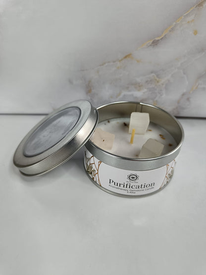 Purificationkaars white sage selenite