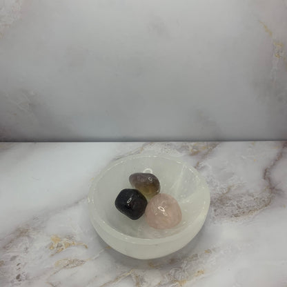 gepolijste trommelstenen liefde set