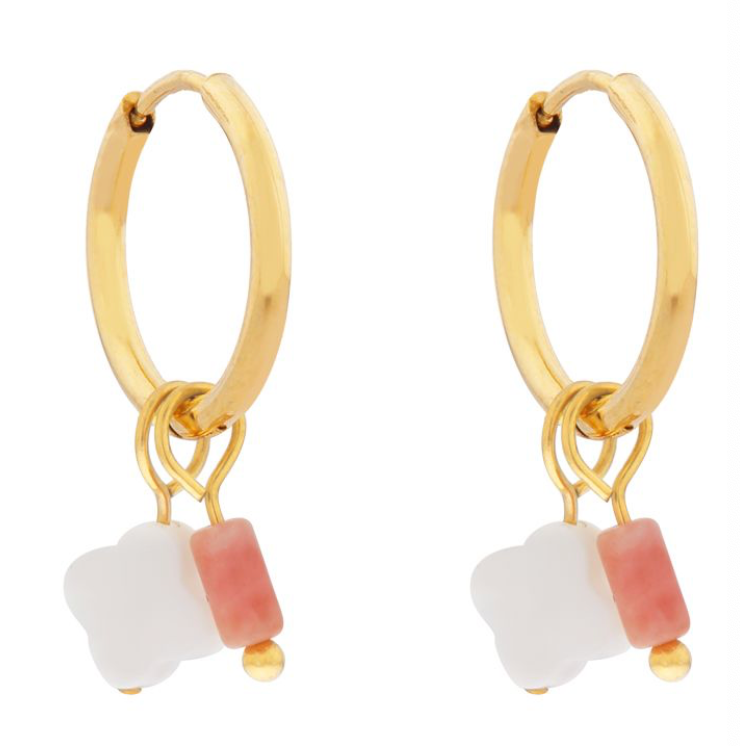 loop oorbellen die je met en zonder bedel kan dragen.