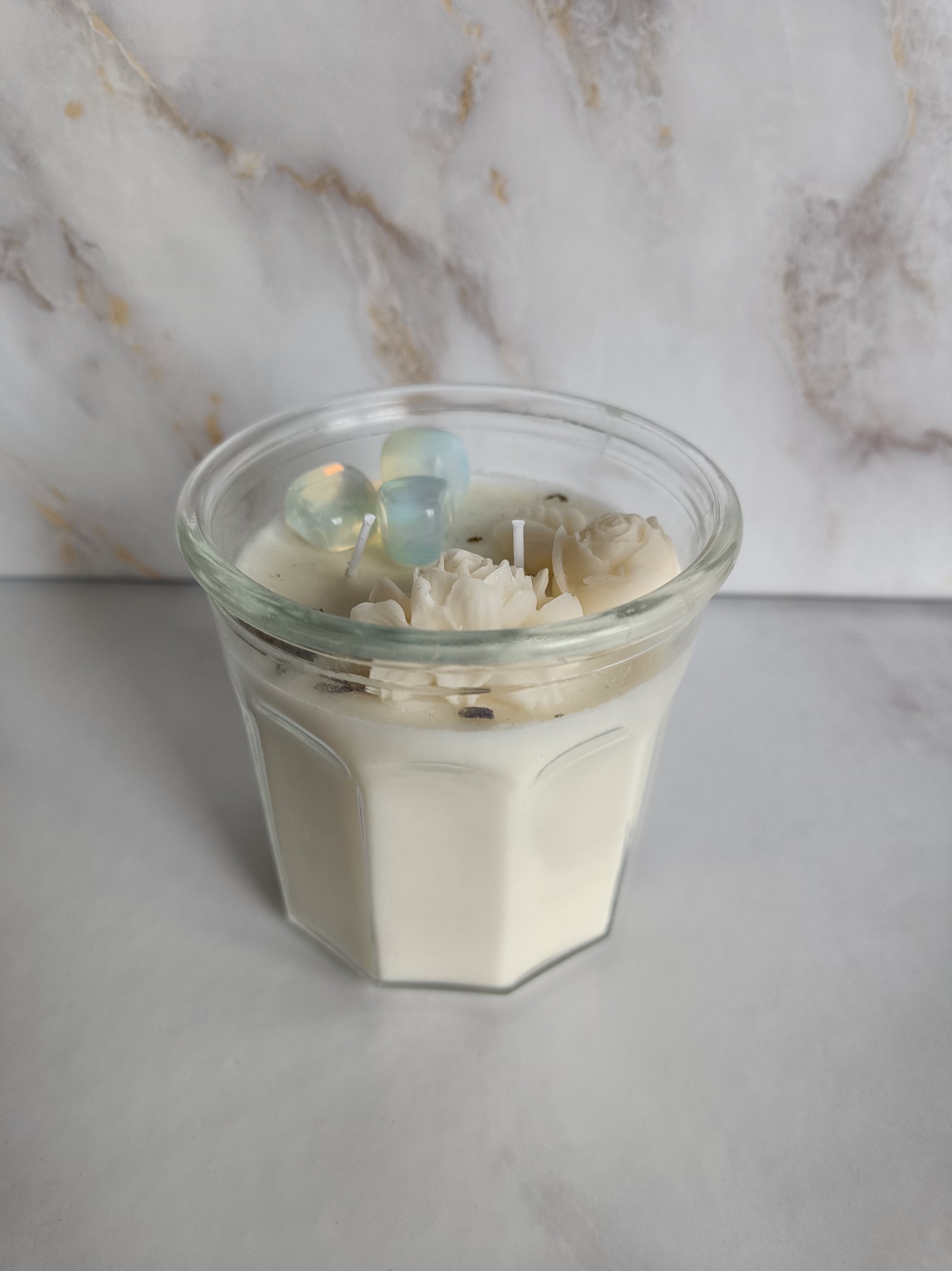 opaliet geurkaars lavendel wilde roos 